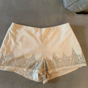Parker Suede Laser Cut Shorts